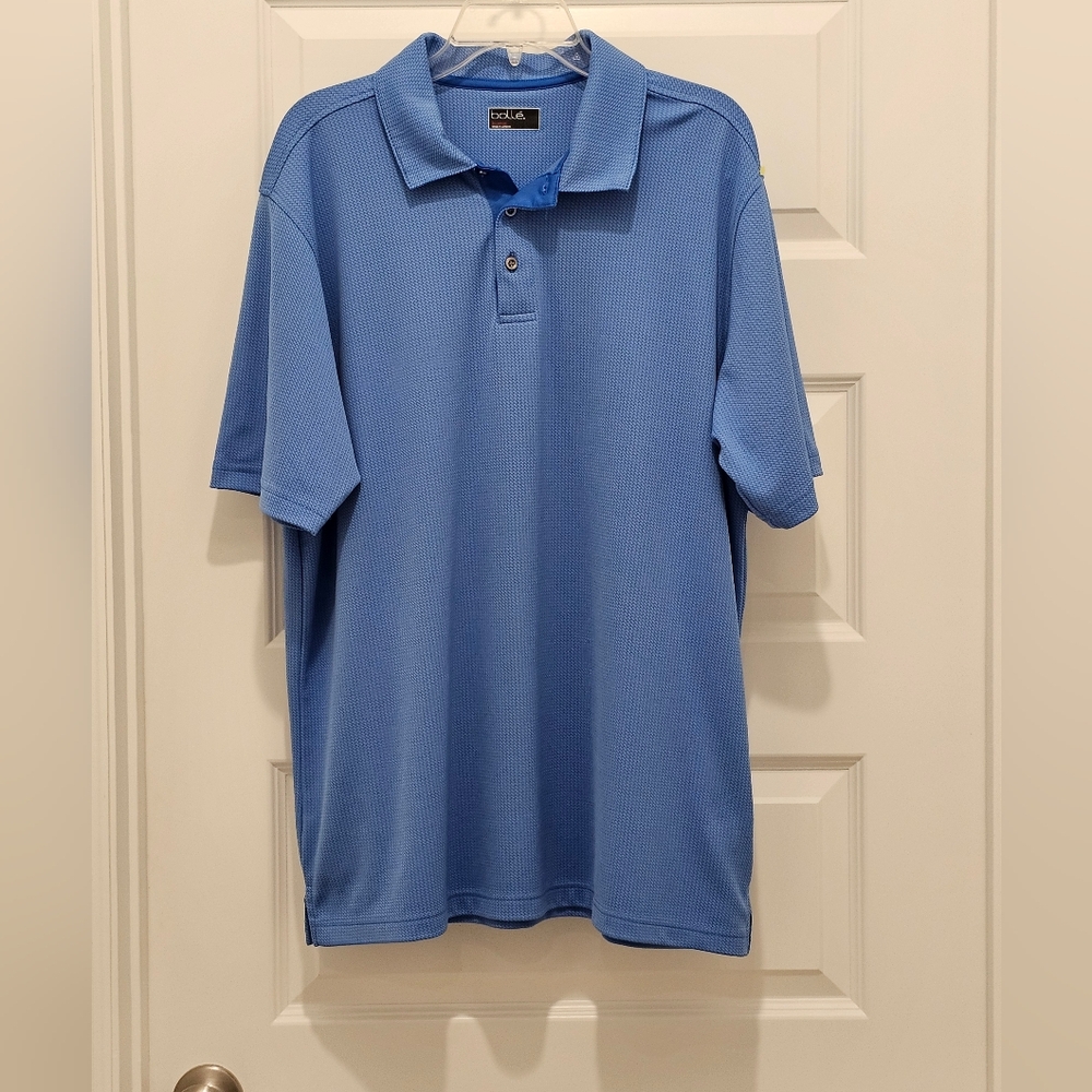 Bollé 3-button Short Sleeve Textured Polo Shirt, EUC, Size XL